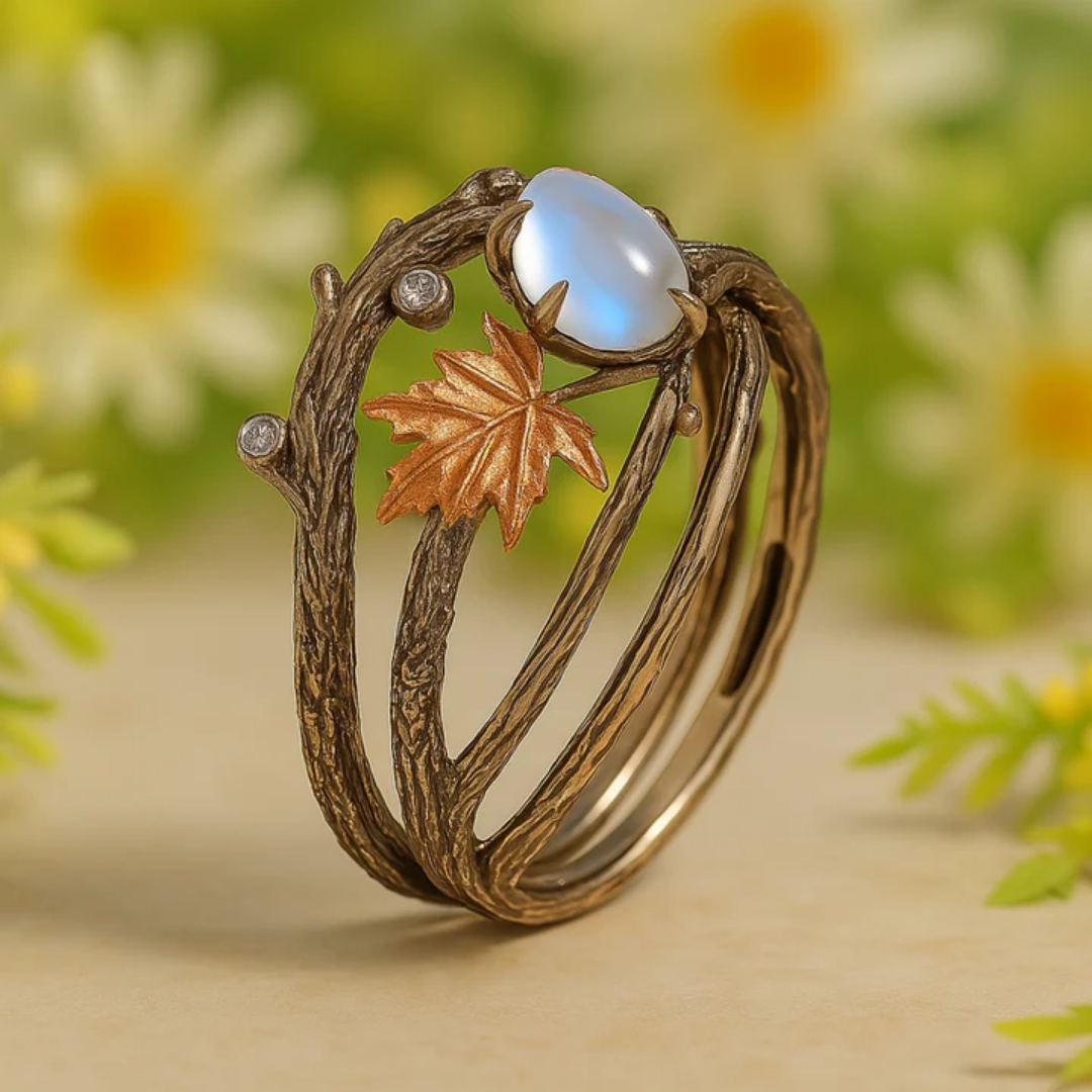 Natur Mondstein Ring