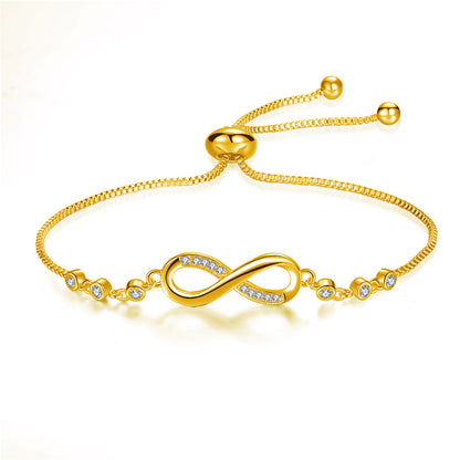 Verstellbares Infinity-Armband in Silber 