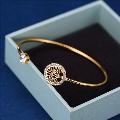 Verstellbares Armband mit Lebensbaum 