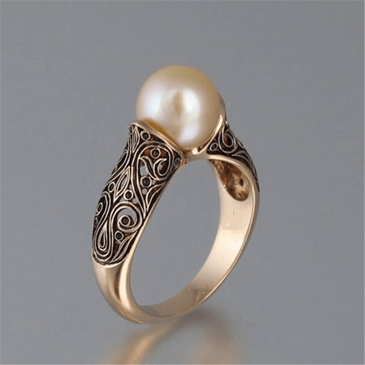Vintage Perlen Goldring 