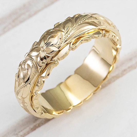 Vintage Gold Blumenring 