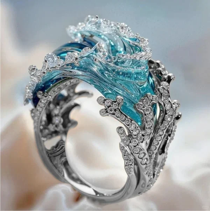 Ocean's Oath Ring | Nachhaltiger, vom Ozean inspirierter Schmuck