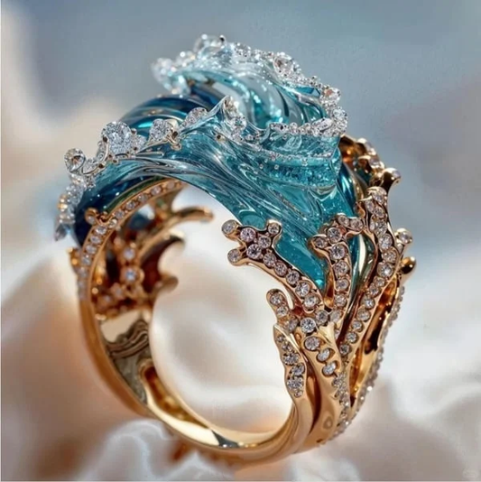 Ocean's Oath Ring | Nachhaltiger, vom Ozean inspirierter Schmuck