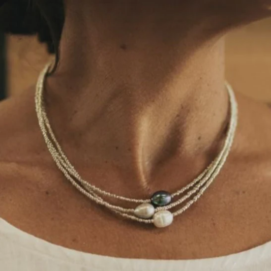 Vintage Süßwasserperlenkette | Nachhaltiger, vom Ozean inspirierter Schmuck
