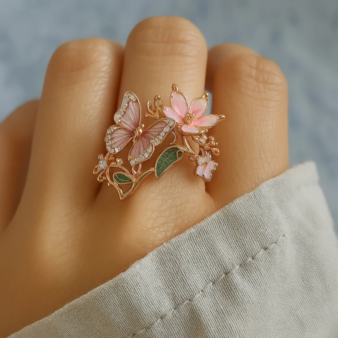 Nature Bright Schmetterling Zirkonia Ring