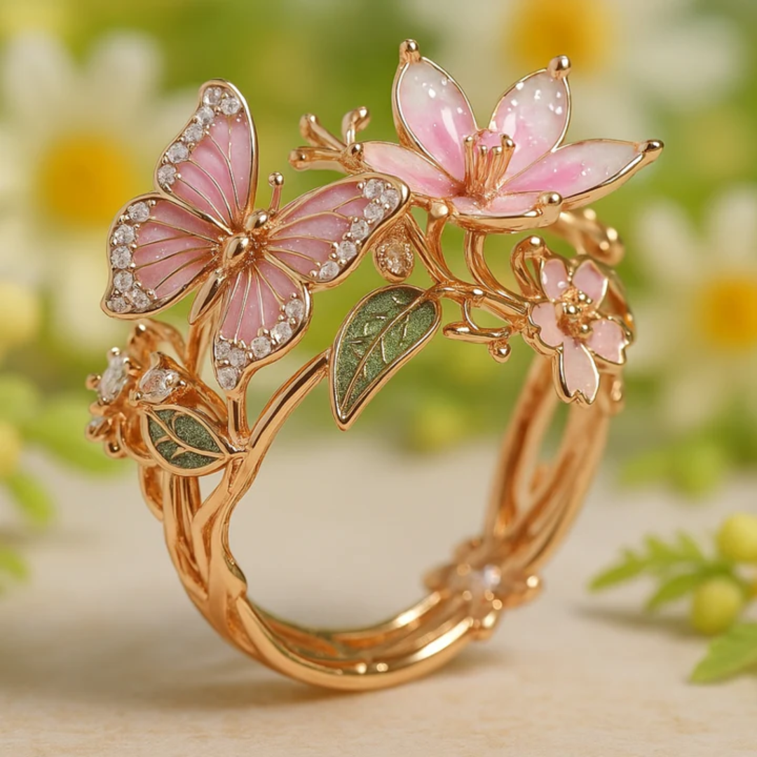 Nature Bright Schmetterling Zirkonia Ring